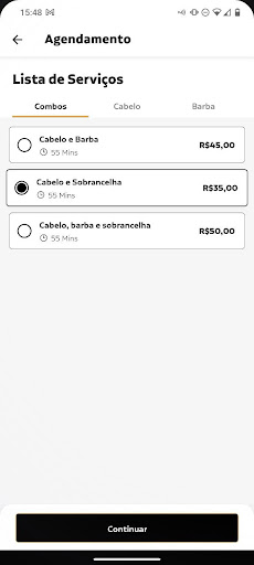 Screenshot Barbearia Filadelfo