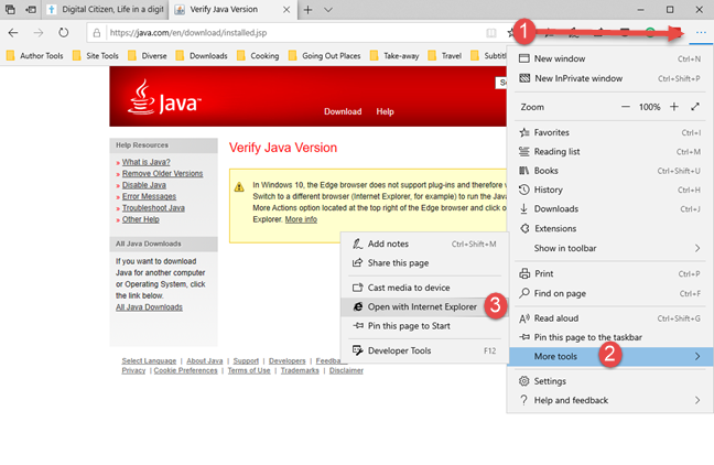 Java, เว็บเบราว์เซอร์, เปิดใช้งาน