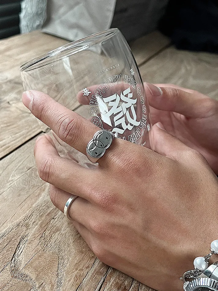 Heren Ring Titanium Staal Hip Hop