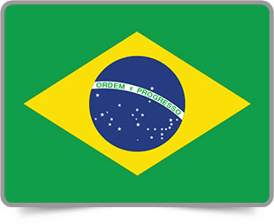 Brazilian framed flag icons with box shadow