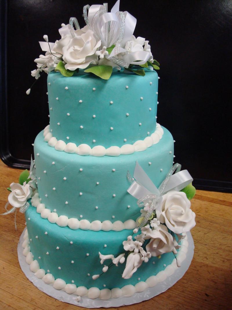 blue wedding cakes