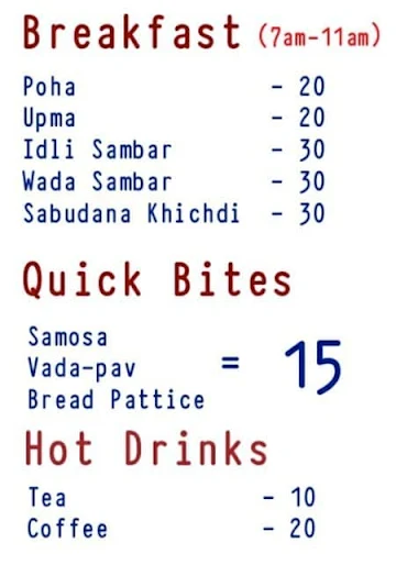 Triveni menu 