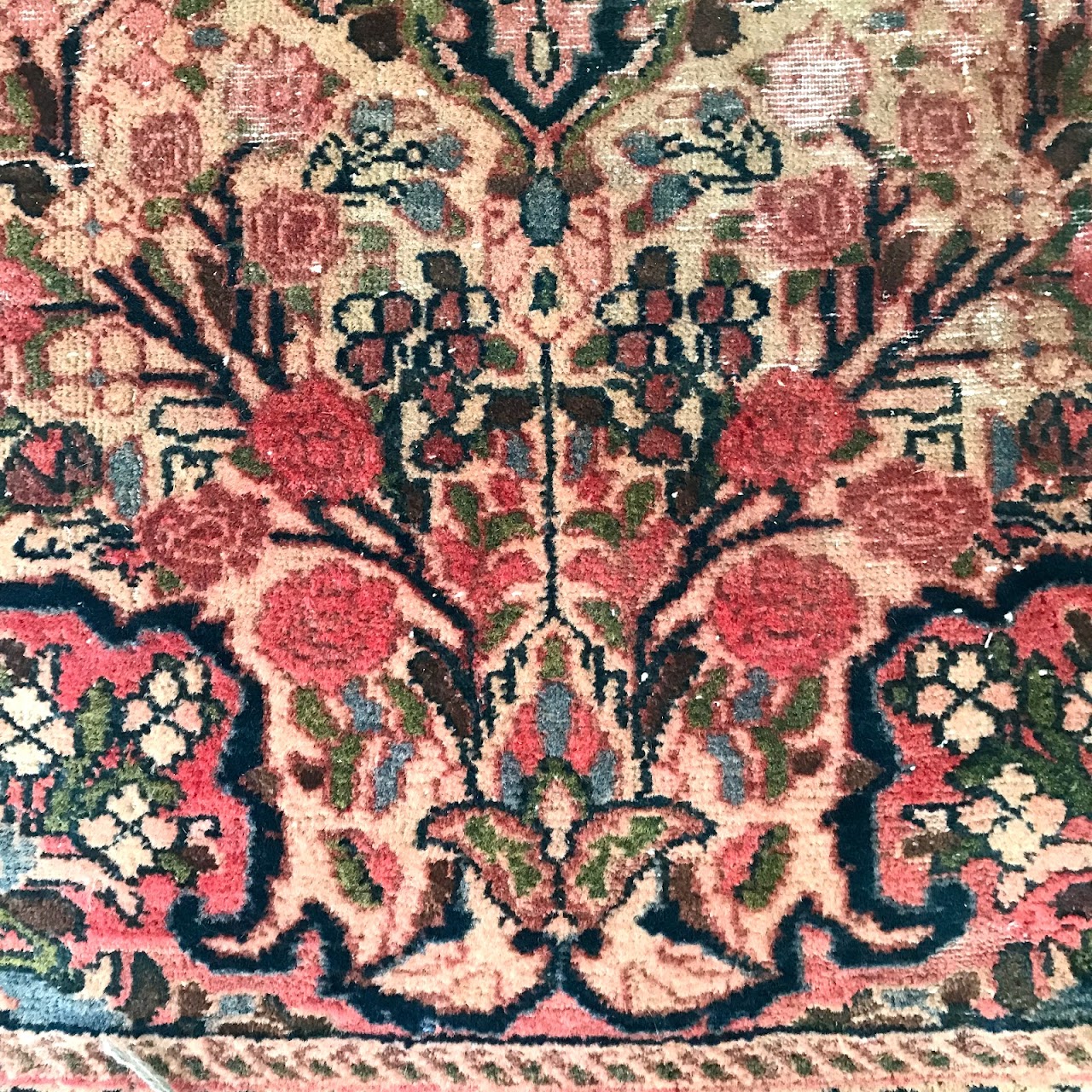 Wool Floral Small Area Rug