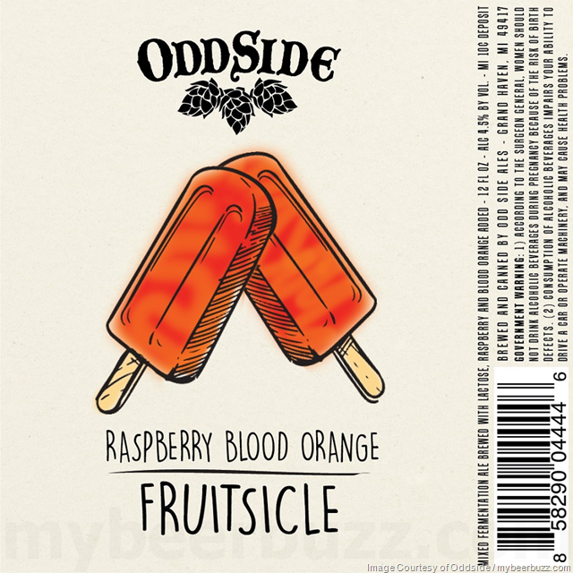 Odd Side Ales Adding Strawberry, Cherry, Raspberry Blood Orange & Black And Blue Berry Fruitsicle Cans