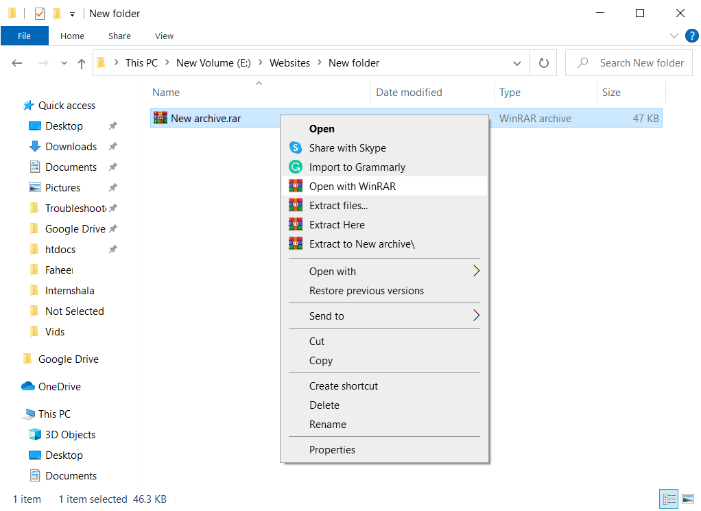 Windows10でRARファイルを開く方法