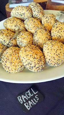 Bagel Balls, or I call them Bagel Bomb's, from Chef Paley of Portland Penny Diner and Imperial. These bagels are stuffed with cream cheese inside. LOVE.