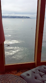 Checking into Edgewater for our one evening getaway in Seattle. Right by the piers and on the waterfront!