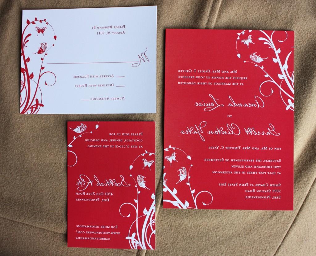 a red wedding invitation.