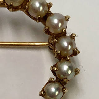 14 Kt. Gold & Pearl Wreath Brooch