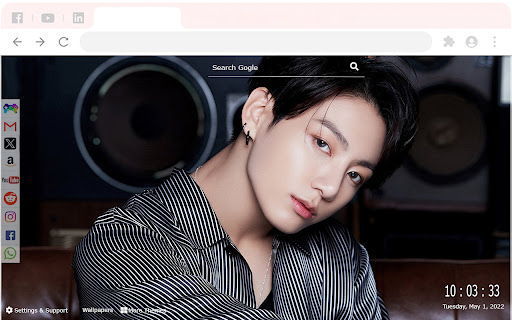 Jungkook BTS Wallpapers New Tab Extension