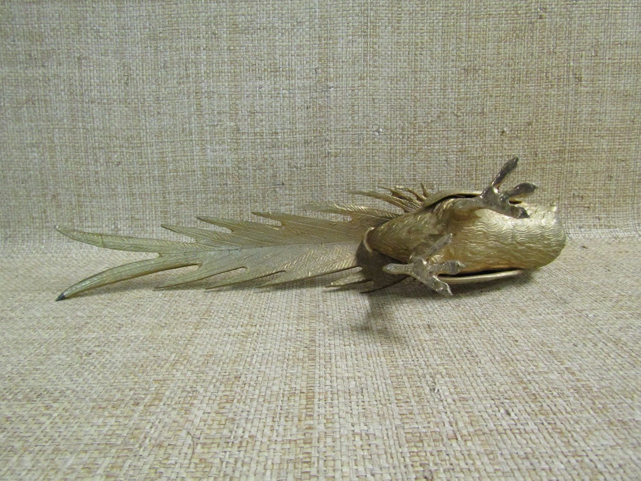 Brass Pheasant Sculpture