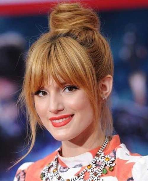 15+ Hair Bun Styles with Bangs - Styles 2d