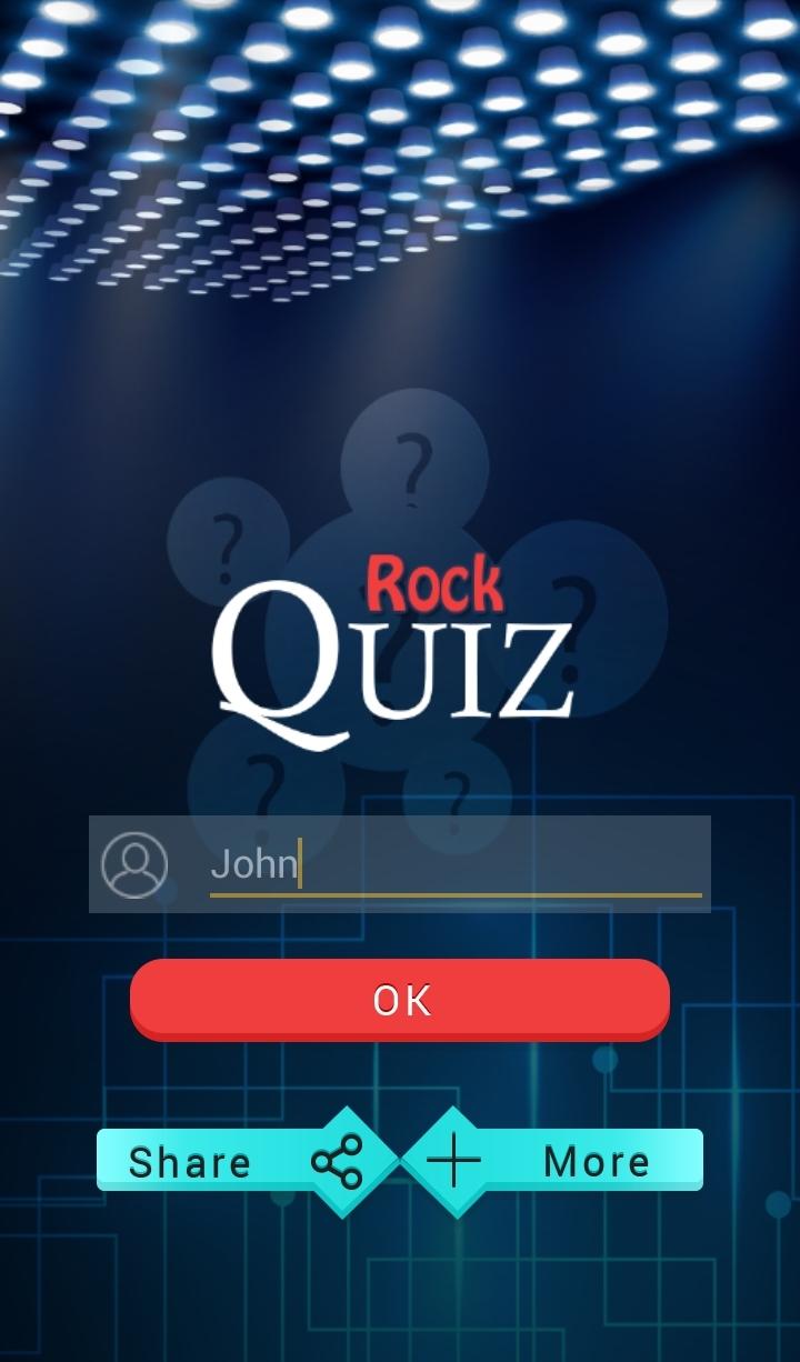 Rock Music Quiz Screen 1