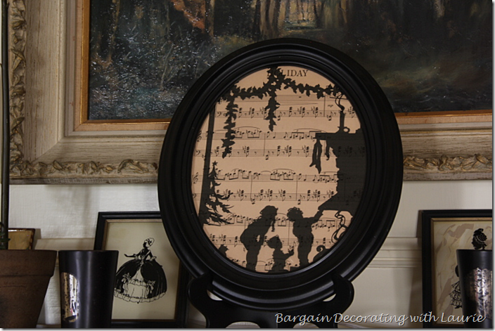 Christmas Silhouette on Bedroom Mantel