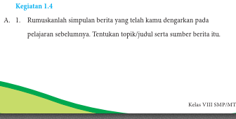 Pelajaran bahasa indonesia kelas 8 bab 1