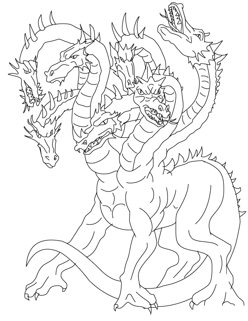 HD Coloring Pages Of Dragons (realistic) Photos | Craetive Kids Colouring