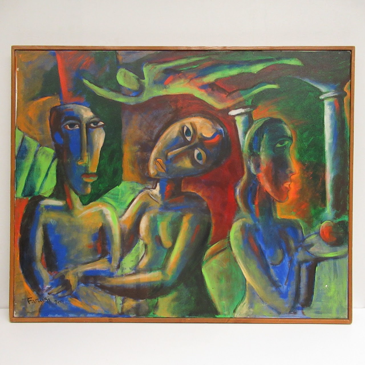 Moeen Faruqi Signed Oil Painting #2