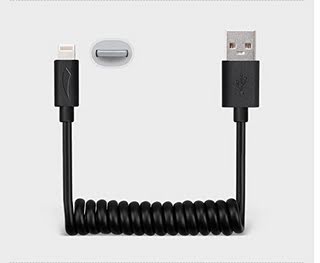 [Apple MFi Certified] Yellowknife Durable Portable Travel Flexible Spring Coiled Cable Lightning USB Sync Charging Cord for Apple iPhone 6/6 Plus/6s/6s Plus,iPhone 5s/5,iPad Mini 2/3,iPad 4/Air