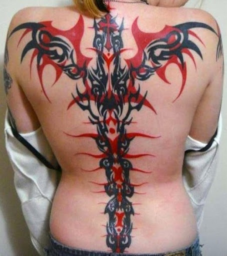 Full Back Tribal Tattoo Ideas