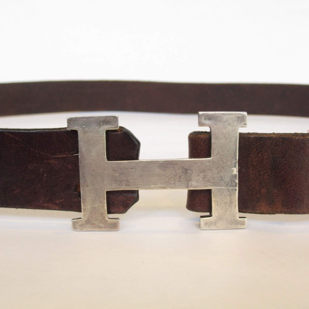 Sterling Silver "H" Buckle Belt