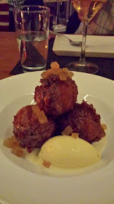 Honeycrisp Apple Doughnuts, with apple butter, rosemary ice cream. Dessert Extravagance thanks to Urban Farmer, stop 4 on the #LGPFoodCrawl