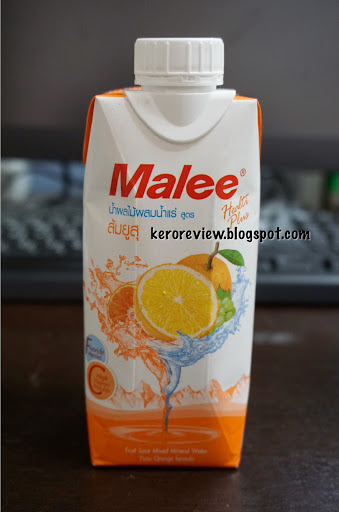 รีวิว มาลี น้ำผลไม้ผสมน้ำแร่ ส้มยูสุ (CR) Review fruit juice mixed mineral water yuzu orange flavor, Malee Brand.