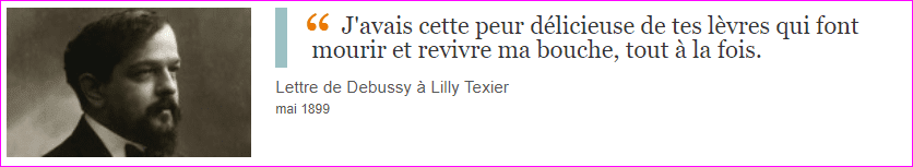 Lettre de Debussy à Lilly Texier