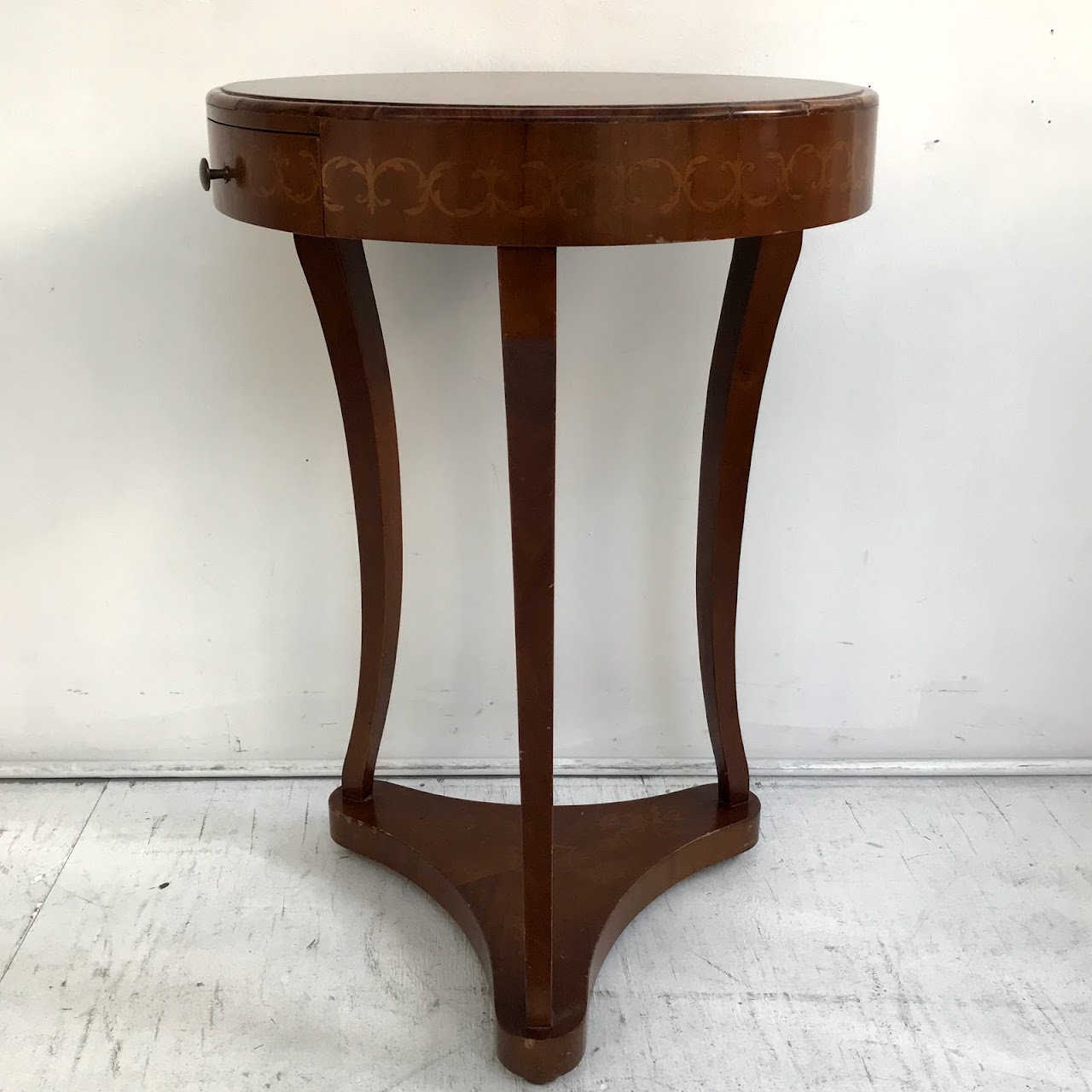 Trouvailles Inlaid Italianate Pedestal Table