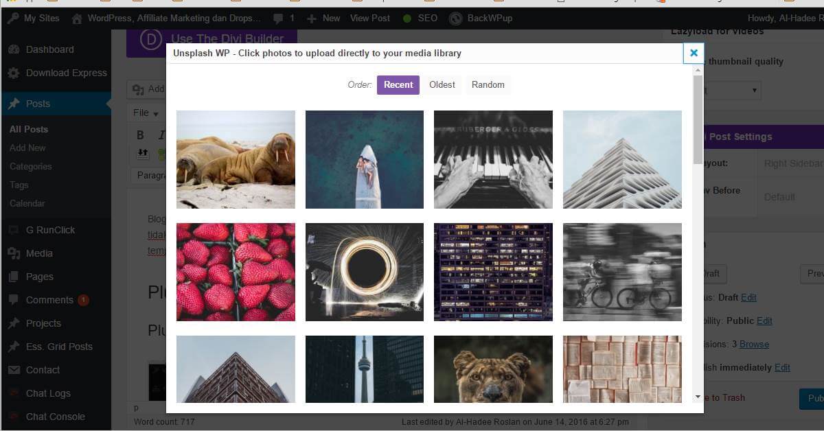 Gambar Percuma Untuk Blog WordPress Dengan Unsplash WP