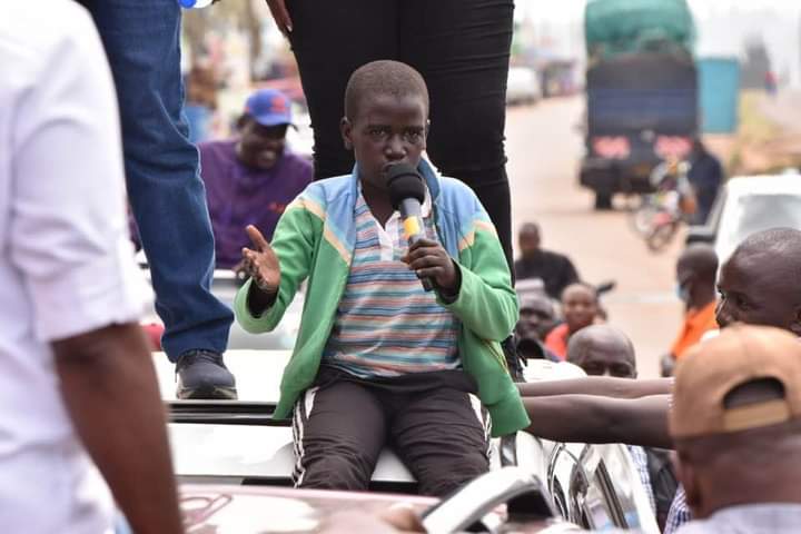 Anesta speaking during Azimio la Umoja movement rally in Vihiga on Thursday.