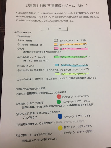 災害図上訓練 災害想像力ゲーム Dig かたや洋夫の公式サイト 青梅を元気に カタヤぶりな挑戦