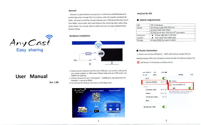 AnyCast AirPlay MiraCast dlna