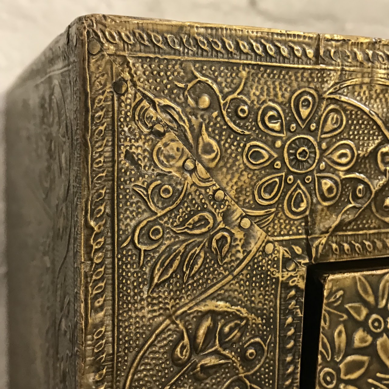 Embossed Metal Wrapped Dresser