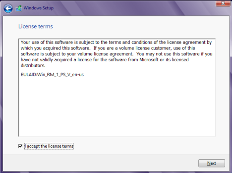 Installazione di Windows 8