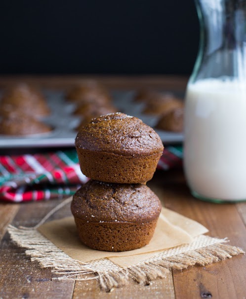 Pumpkin Gingerbread Blender Muffins