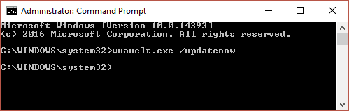 wuauclt updatenow commando