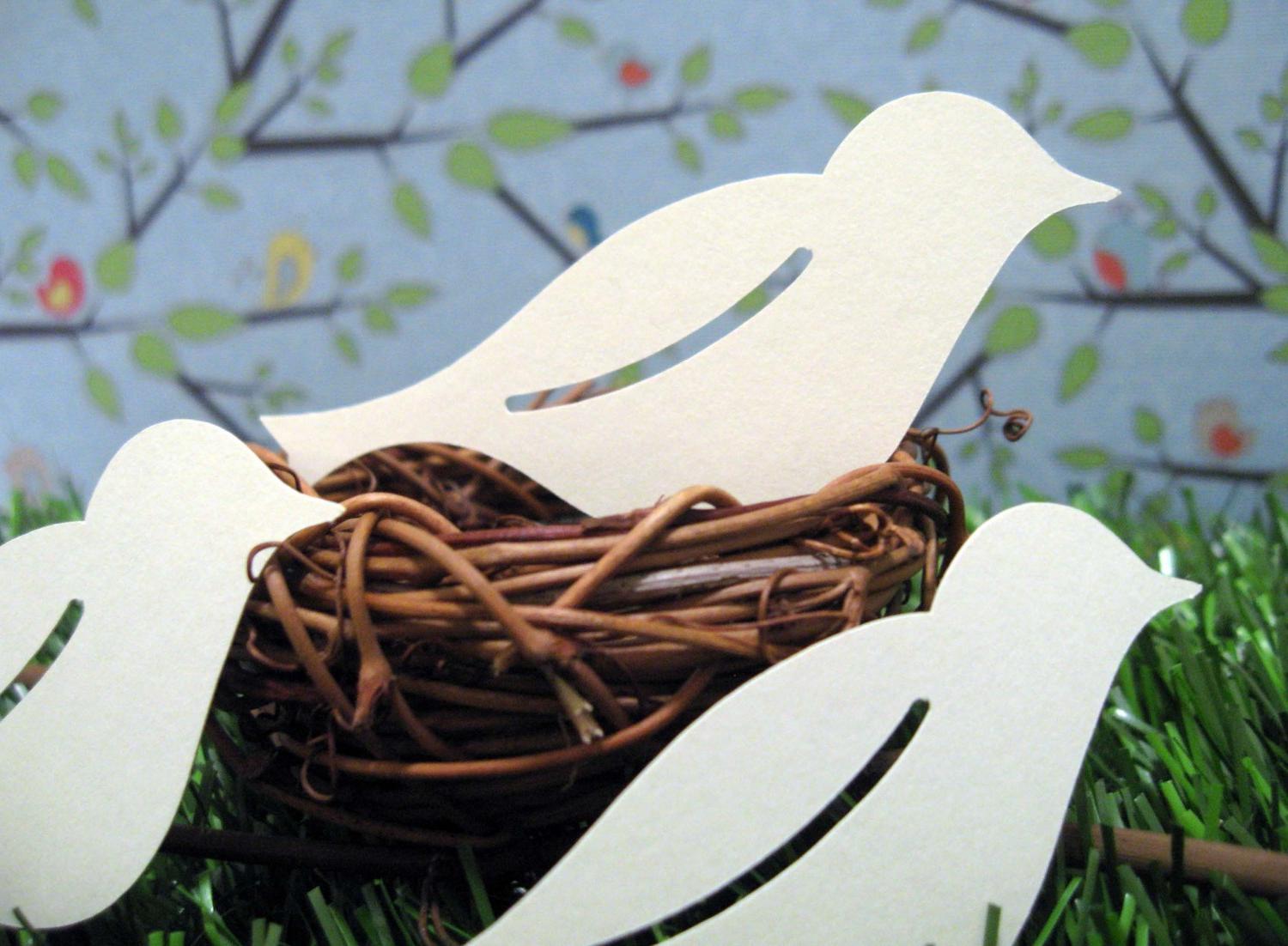 Wedding Place Cards Bird Set of 100 Small featured in BRIDES May 2011