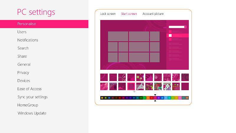 เปิดการทำงานของ Personalization ใน Windows 8 W8peruser08