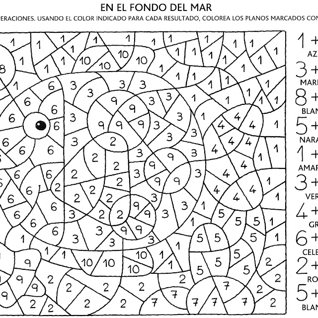 Dibujos Para Colorear Con Numeros Del 1 Al 20