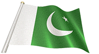 Pakistani flag on a flag pole gif animation
