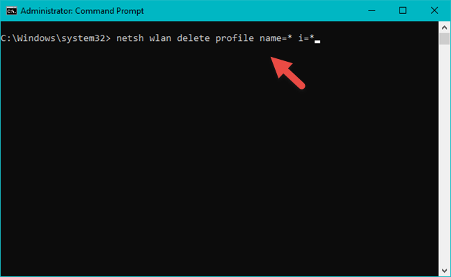 ลบเครือข่ายไร้สายทั้งหมดโดยใช้ Command Prompt