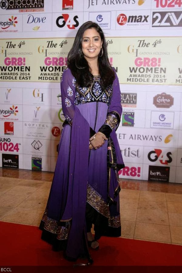 Harshdeep Kaur during the 4th Gadoya Holdings GR8! Women Awards 2014 held at The Sofitel Palms, Dubai.