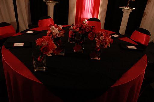 hot pink and black wedding