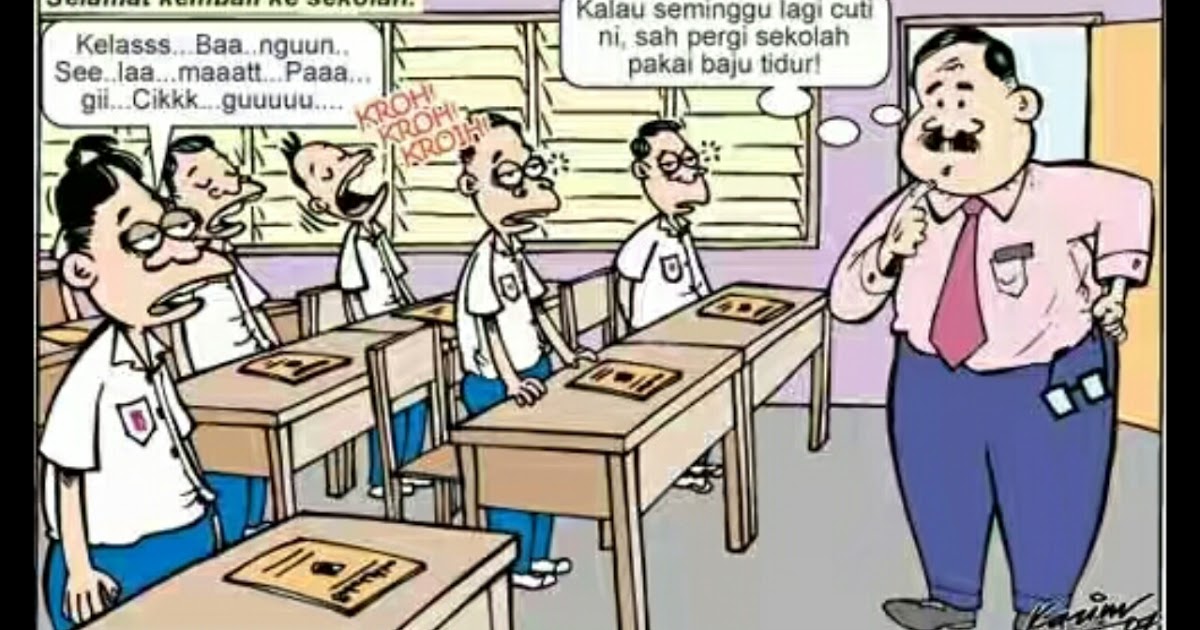 Komik lucu Isu Pendidikan 5 Gambar SEKOLAH KEBANGSAN 