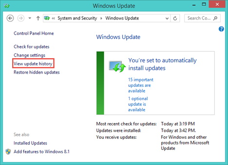 Windows Update ตรวจสอบ อัปเดต ซ่อน กู้คืน