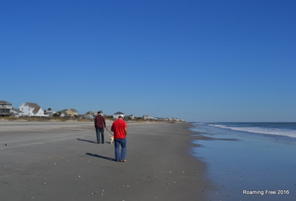 Walking on the beach