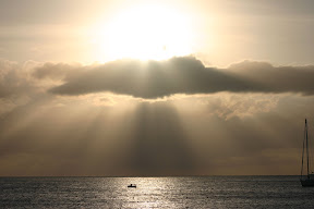 Sunset over the Caribbean sea