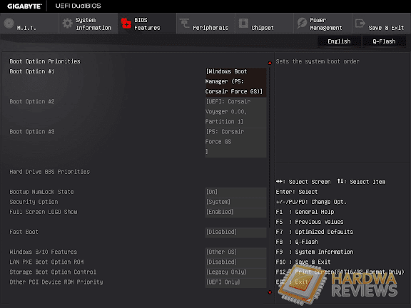 Gigabyte Z170XP-SLI BIOS Features