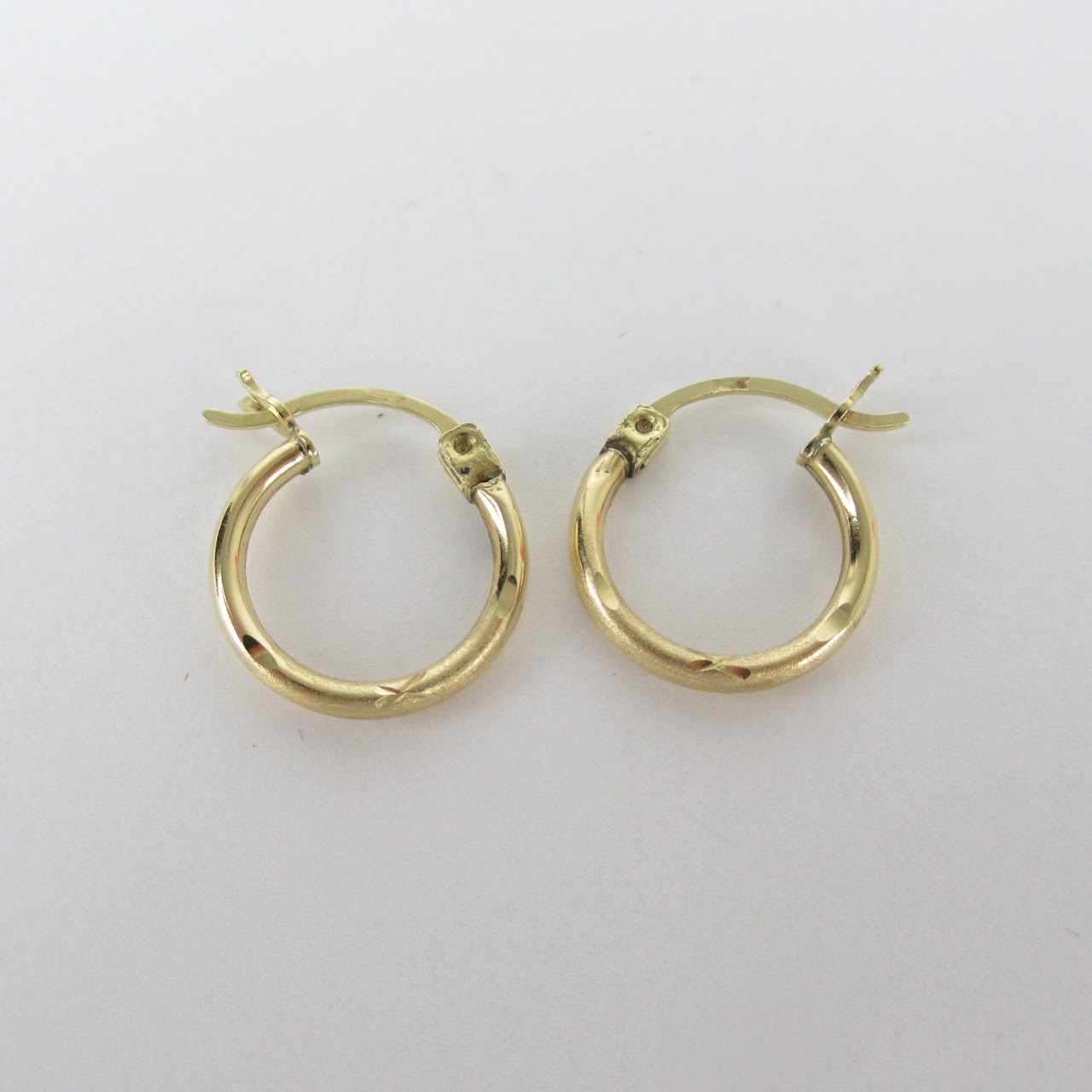 14K Gold Small Hoop Earrings