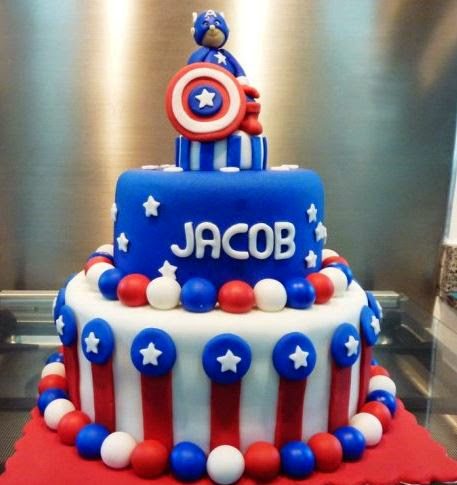 Captain America Birthday Cakes